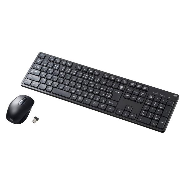 SANWA SUPPLY(サンワサプライ) キーボード・マウスセット 109キー(Windows11対応) ブラック SKB-WL37SETBK ［ワイヤレス /USB］ | SANWA SUPPLY