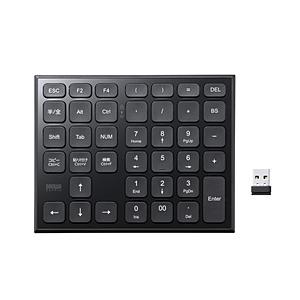 SANWA SUPPLY(サンワサプライ) 表計算ワイヤレステンキー NT-WL27BK [無線/2.4GHz] | SANWA SUPPLY