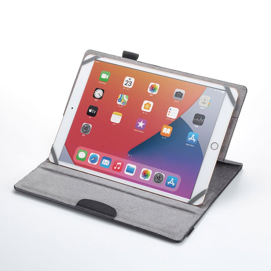 SANWA SUPPLY(サンワサプライ) タブレットPC対応［〜10.9インチ］ 汎用ケース 回転スタンド  ブラック PDA-TABKA10BK | SANWA SUPPLY | 04