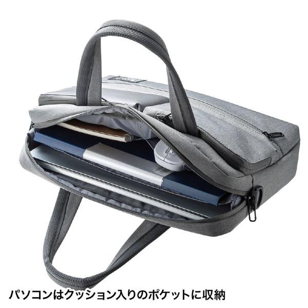 SANWA SUPPLY(サンワサプライ) ノートパソコン対応［〜13.3インチ］ カジュアルPCバッグ キャリーオン対応  グレー BAG-CA11GY | SANWA SUPPLY | 03