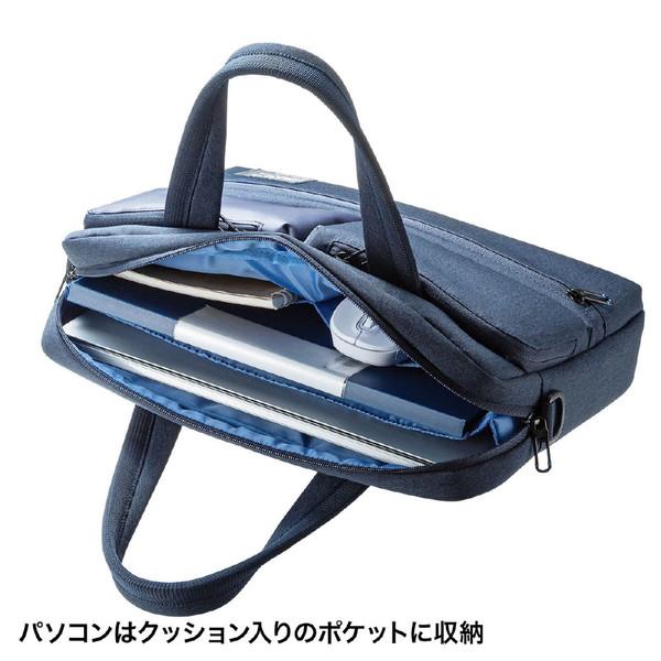 SANWA SUPPLY(サンワサプライ) ノートパソコン対応［〜13.3インチ］ カジュアルPCバッグ キャリーオン対応  ネイビー BAG-CA11NV | SANWA SUPPLY | 03