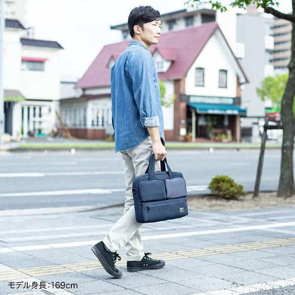 SANWA SUPPLY(サンワサプライ) ノートパソコン対応［〜13.3インチ］ カジュアルPCバッグ キャリーオン対応  ネイビー BAG-CA11NV | SANWA SUPPLY | 08