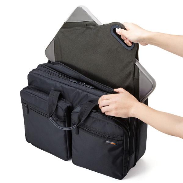 SANWA SUPPLY(サンワサプライ) ノートパソコン対応［〜15.6インチワイド］ 衝撃吸収PCケース  ブラック IN-MF15BK | SANWA SUPPLY | 07