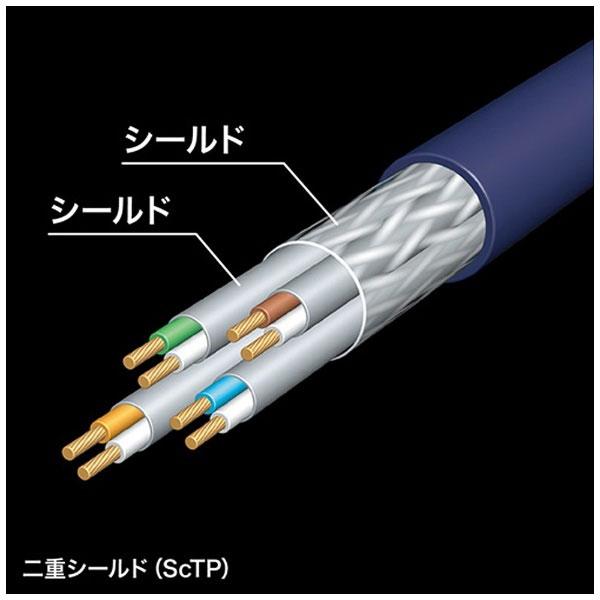 SANWA SUPPLY(サンワサプライ) KB-T7A-002BL  カテゴリ7A LANケーブル （0.2m・ブルー） | SANWA SUPPLY | 04