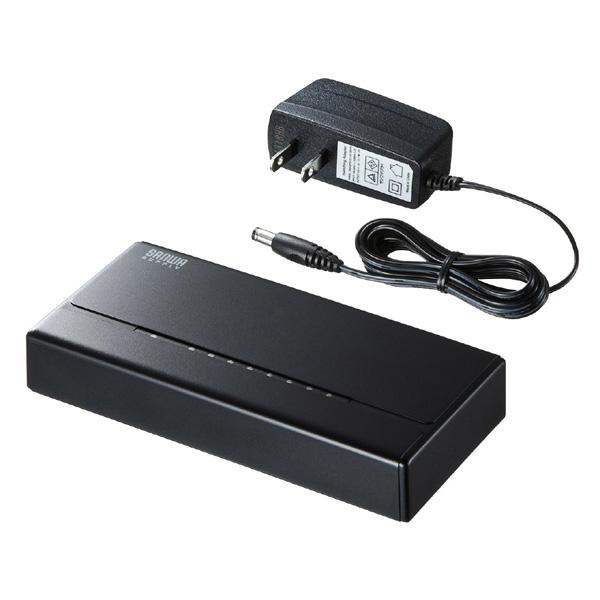 SANWA SUPPLY(サンワサプライ) スイッチングハブ(8ポート・マグネット付き） LAN-SWHP801BK | SANWA SUPPLY | 08