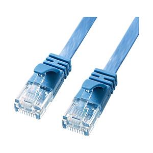 SANWA SUPPLY(サンワサプライ) KB-FL6A-01BL　カテゴリ6AフラットLANケーブル [ブルー・1m] [振込不可] | SANWA SUPPLY