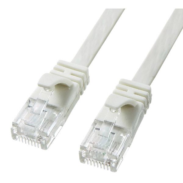 SANWA SUPPLY(サンワサプライ) カテゴリ6AフラットLANケーブル KB-FL6A-005W [■ケーブル長：0.5m] | SANWA SUPPLY | 01