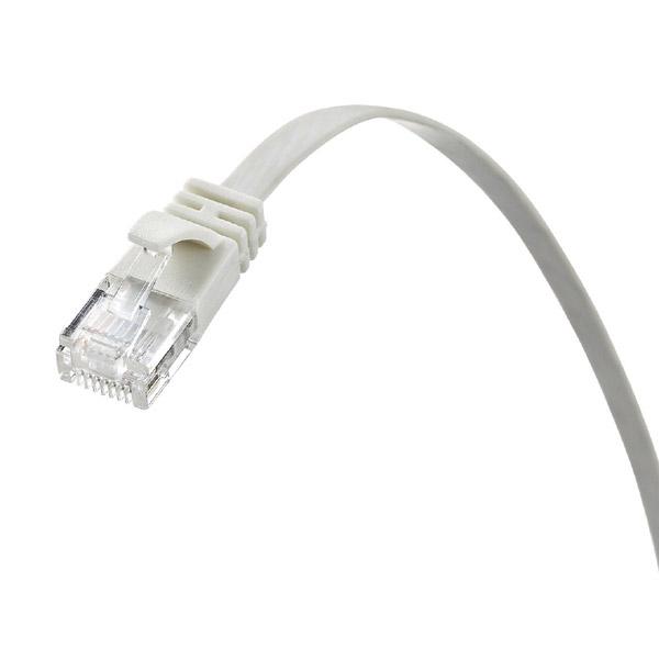 SANWA SUPPLY(サンワサプライ) KB-FL6A-02W　カテゴリ6AフラットLANケーブル [ケーブル長：2m] | SANWA SUPPLY | 02