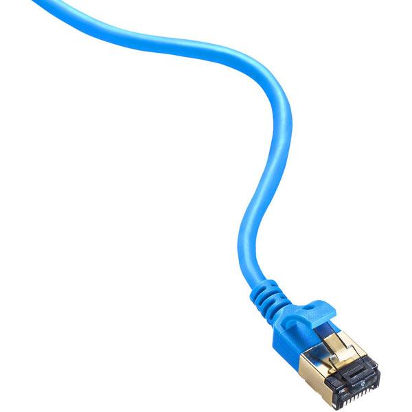 SANWA SUPPLY(サンワサプライ) KB-T8SL-01BL LANケーブル  ブルー ［1m /カテゴリー8 /スリム］ | SANWA SUPPLY | 02