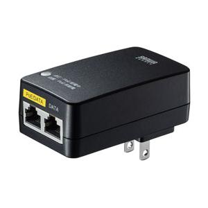 SANWA SUPPLY(サンワサプライ) PoEインジェクター［1ポート /Giga対応］  ブラック LAN-GIHINJ4 | SANWA SUPPLY