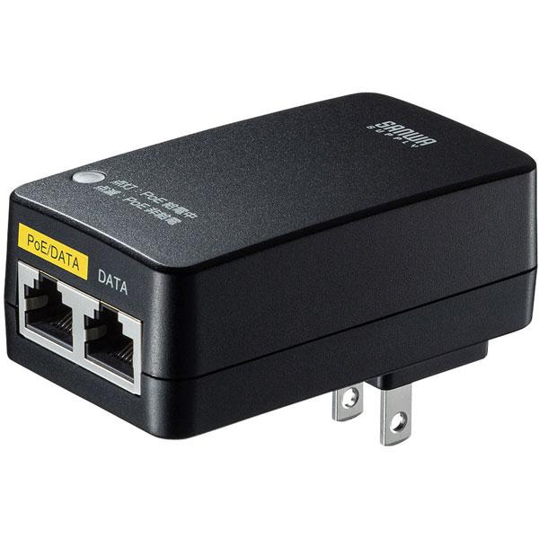 SANWA SUPPLY(サンワサプライ) PoEインジェクター［1ポート /Giga対応］  ブラック LAN-GIHINJ4 | SANWA SUPPLY | 01