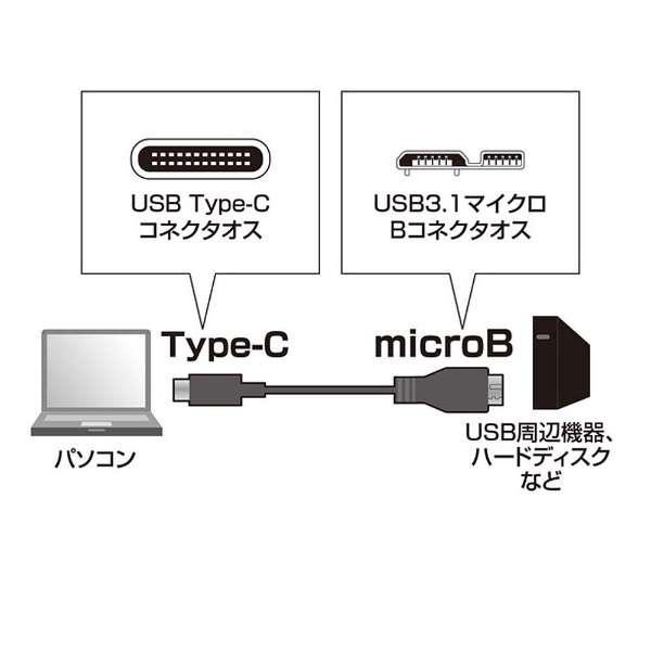 SANWA SUPPLY(サンワサプライ) 1.0m［USB-C ⇔ USB microB］3.1 Gen2ケーブル 転送　ブラック　KU31-CMCB10 | SANWA SUPPLY | 02