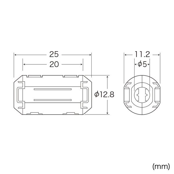SANWA SUPPLY(サンワサプライ) フェライトコア TEL-NF1N | SANWA SUPPLY | 05