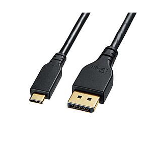 SANWA SUPPLY(サンワサプライ) USB-C ⇔ DisplayPortケーブル [映像 /3m /8K /4K・HDR対応]  ブラック KC-ALCDPR30 | SANWA SUPPLY