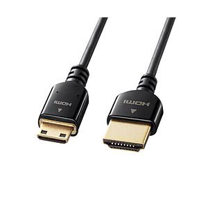 SANWA SUPPLY(サンワサプライ) 2.0m イーサネット対応 ハイスピードHDMIミニケーブル  ブラック KM-HD22-20K ［2m /HDMI⇔miniHDMI /イーサネット対応］ | SANWA SUPPLY