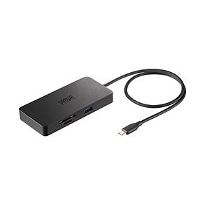 ［USB-C オス→メス カードスロットｘ2 / HDMI / LAN / USB-A / USB-Cｘ2] USB PD対応 100W ドッキングステーション   USB-DKM5BKN ［USB Power Delivery対応］ | SANWA SUPPLY