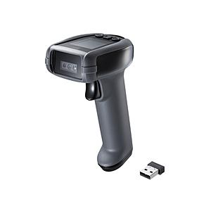 バーコードリーダー [Bluetooth・2.4GHzワイヤレス・USB-A /2次元・1次元対応] (Android/iPadOS/iOS/Mac/Windows11対応)  BCR-BT2D13BK | SANWA SUPPLY