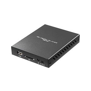 メディアプレーヤー [SD/USBメモリ対応] 4K対応・タイマー機能付き HDMI 最大4K映像再生対応 SDカード 自動再生 デジタルサイネージ向け   MED-PL4K105 | SANWA SUPPLY