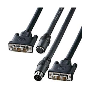 SANWA SUPPLY(サンワサプライ) KC-DVI-K150 DVIケーブル シングルリンク [DIN14pin オス⇔メス DIN14pin] 工事配線用 ブラック ［15m］ | SANWA SUPPLY