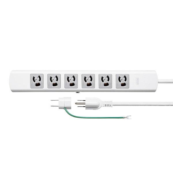 SANWA SUPPLY(サンワサプライ) 電源タップ(抜け止めタイプ)  ホワイト TAP-36MG-5 ［5.0m /6個口 /スイッチ付き（一括）］ | SANWA SUPPLY | 03