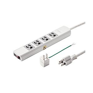 SANWA SUPPLY(サンワサプライ) 雷ガードタップ(抜け止めタイプ)  ホワイト TAP-SP34MG-3 ［3.0m /4個口 /スイッチ付き（一括）］ [振込不可] | SANWA SUPPLY