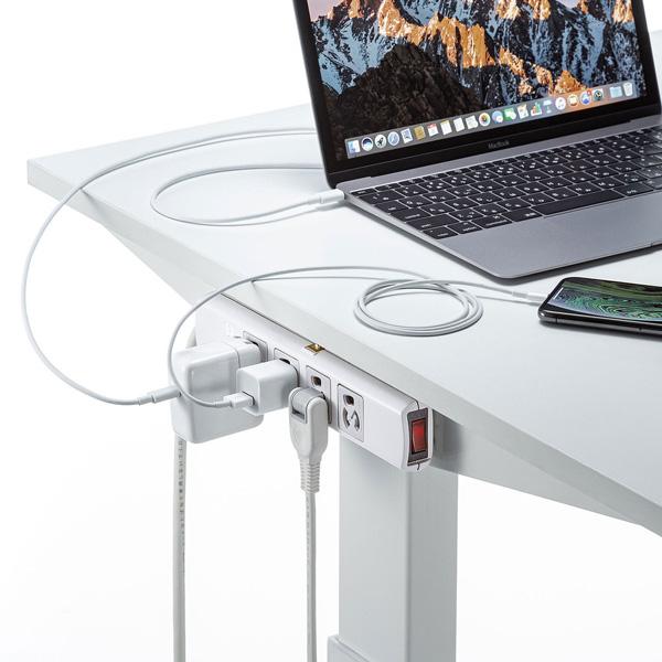 SANWA SUPPLY(サンワサプライ) 雷ガードタップ(抜け止めタイプ)  ホワイト TAP-SP34MG-3 ［3.0m /4個口 /スイッチ付き（一括）］ [振込不可] | SANWA SUPPLY | 06