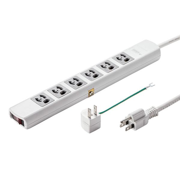 SANWA SUPPLY(サンワサプライ) タップ  ホワイト TAP-SP36MG-3 ［3.0m /6個口 /スイッチ付き（一括）］ | SANWA SUPPLY | 01