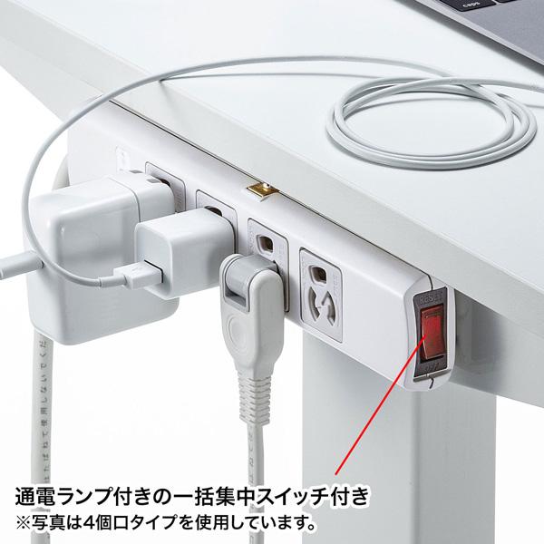 SANWA SUPPLY(サンワサプライ) タップ  ホワイト TAP-SP36MG-3 ［3.0m /6個口 /スイッチ付き（一括）］ | SANWA SUPPLY | 02