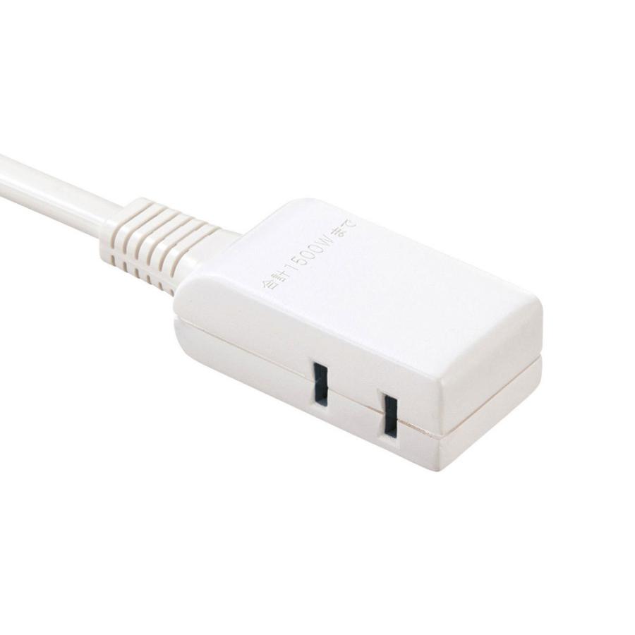 SANWA SUPPLY(サンワサプライ) マイクロタップ　2個口　0.5m　ホワイト   TAP-M605W | SANWA SUPPLY | 02