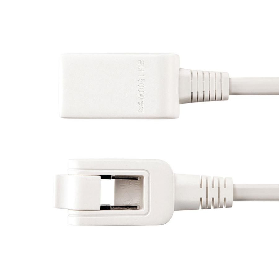 SANWA SUPPLY(サンワサプライ) マイクロタップ　2個口　0.5m　ホワイト   TAP-M605W | SANWA SUPPLY | 03