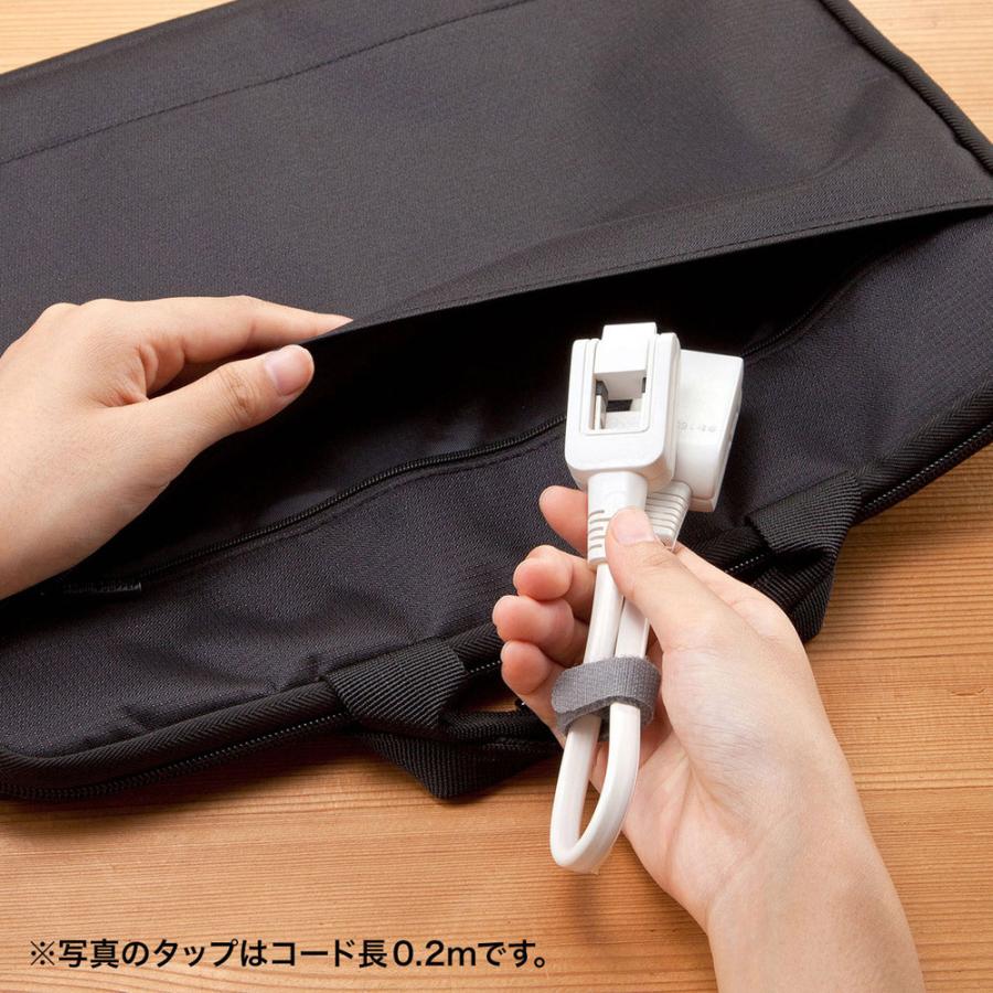 SANWA SUPPLY(サンワサプライ) マイクロタップ　2個口　0.5m　ホワイト   TAP-M605W | SANWA SUPPLY | 08