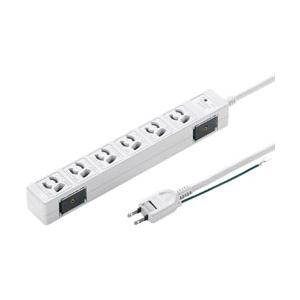 SANWA SUPPLY(サンワサプライ) タップ  ホワイト TAP-SPWMG36-5 ［5.0m /6個口 /スイッチ無］ | SANWA SUPPLY