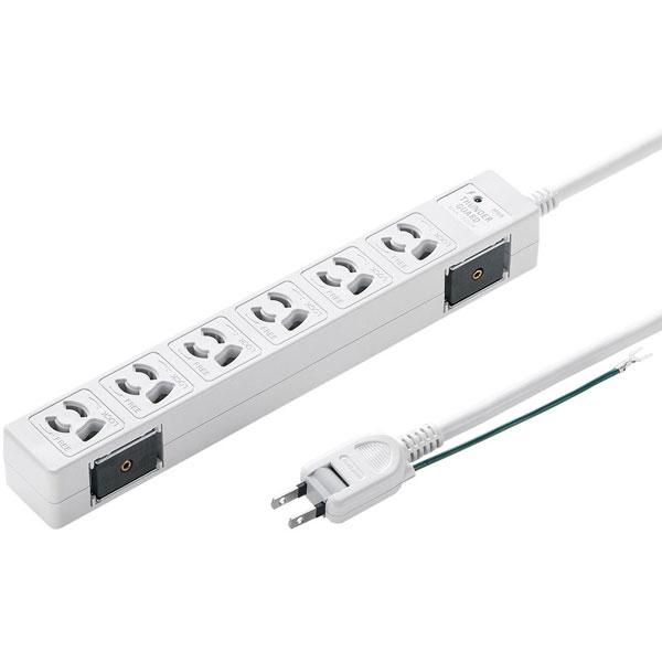 SANWA SUPPLY(サンワサプライ) タップ  ホワイト TAP-SPWMG36-5 ［5.0m /6個口 /スイッチ無］ | SANWA SUPPLY | 01