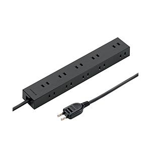 SANWA SUPPLY(サンワサプライ) 電源タップ 2P 10個口　強力ネオジムマグネット　シャッター付   TAP-2210-3BK | SANWA SUPPLY