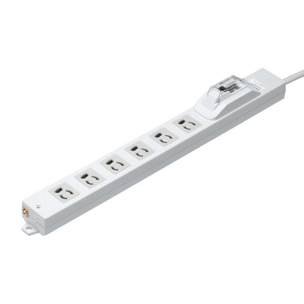 SANWA SUPPLY(サンワサプライ) 漏電ブレーカータップ（3P・6個口・5m）   TAP-BR36LN-5 | SANWA SUPPLY | 02