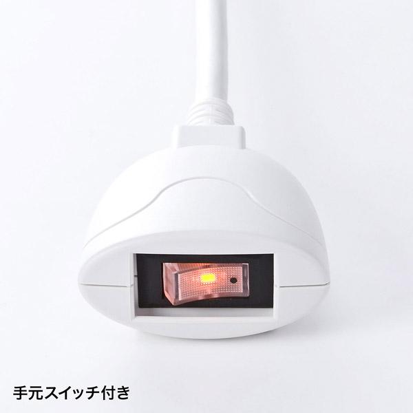 SANWA SUPPLY(サンワサプライ) 雷ガードタップ 一括集中スイッチ＆4個口連動手元スイッチ・ブレーカー付き（3ピン式・8個口・2.5m） TAP-SP307 ホワイト [2.5m] | SANWA SUPPLY | 04