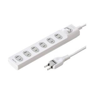 SANWA SUPPLY(サンワサプライ) 火災予防安全タップ スイッチ付き（6個口・5m） TAP-TSH65SWN ホワイト [5m] | SANWA SUPPLY