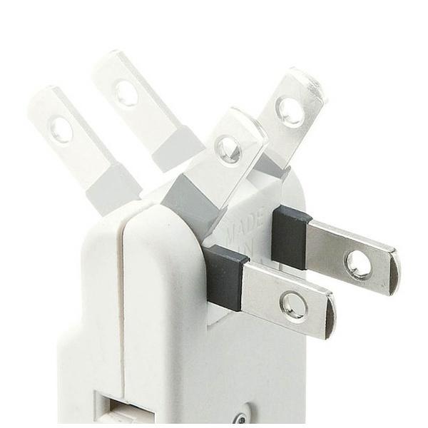 SANWA SUPPLY(サンワサプライ) スイングミニタップ (2P・3個口) ホワイト TAP-AC9W | SANWA SUPPLY | 02