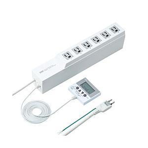 SANWA SUPPLY(サンワサプライ) TAP-RT1　タイマー付きタップ（3P・6個口・3m） [振込不可] | SANWA SUPPLY