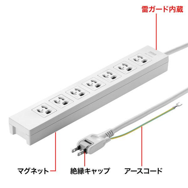 SANWA SUPPLY(サンワサプライ) 電源タップ TAP-F37-3SR | SANWA SUPPLY | 02