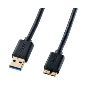 SANWA SUPPLY(サンワサプライ) 1.8m USB3.0ケーブル【A】⇔【microB】（ブラック）　KU30-AMC18BK [振込不可] | SANWA SUPPLY