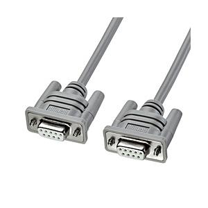 RS-232Cケーブル クロス （D-sub9pinメス インチネジ（4-40）- D-sub9pinメス インチネジ（4-40）・0.75m・ライトグレー） KRS-403XF-07K2 | SANWA SUPPLY