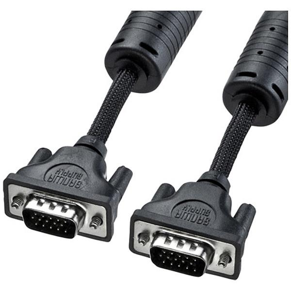 SANWA SUPPLY(サンワサプライ) 5m［HD-D-sub15pin ⇔ HD-D-sub15pin］　ナイロンメッシュディスプレイケーブル アナログRGB　ブラック　KC-NMV50K | SANWA SUPPLY | 01