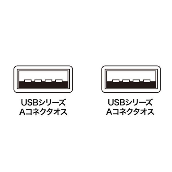 SANWA SUPPLY(サンワサプライ) USBケーブル（A-Aコネクタ・3m）　KB-USB-A3K2 | SANWA SUPPLY | 02