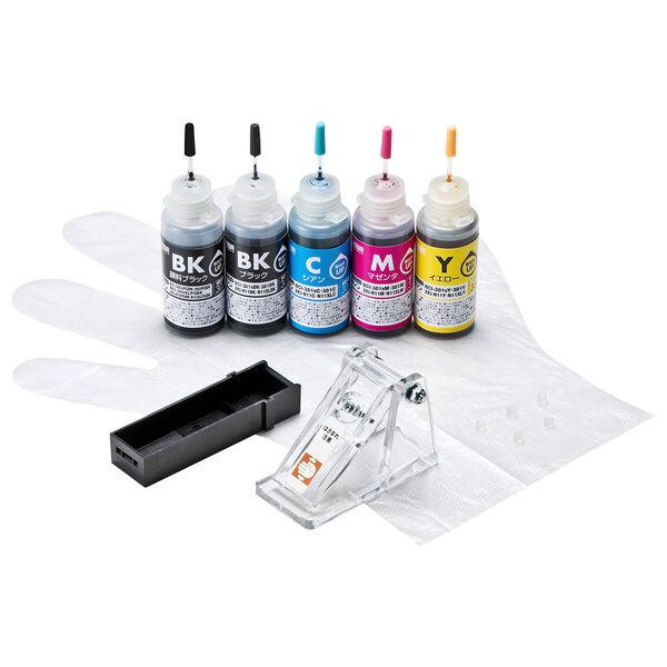 SANWA SUPPLY(サンワサプライ) 【詰替】［キヤノン：BCI-380/XKI-N10PGBK・381/N11BK・C・M・Y対応］ つめかえインク INK-C380S30S5 | SANWA SUPPLY | 01