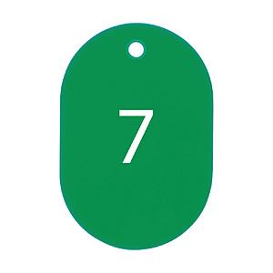 オープン工業 ＯＰ　番号札　小　番号入り１〜２５　緑　（２５枚入） | 