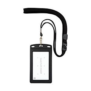 オープン工業 OP　吊り下げ名札　レザー調　タテ名刺　1枚　黒   NL-20P-BK | 