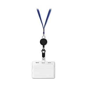 ソニック リール式吊下げ名札 チャックタイプ 青   NF-412-B 【852】 | SONiC