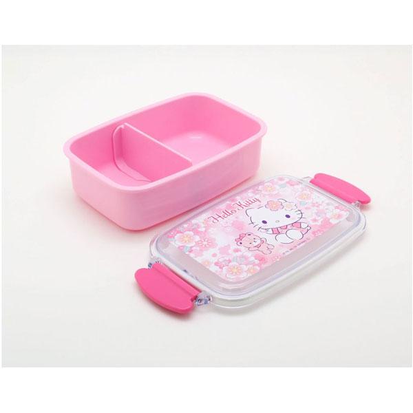 オーエスケー ハローキティさくら ランチボックス 仕切付 PL-1R [食洗機対応/蓋以外電子レンジ対応] | OSK | 03