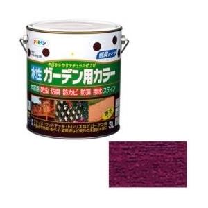 アサヒペン 水性ガーデン用カラー 3L (ワインレッド) その他塗料、塗装剤